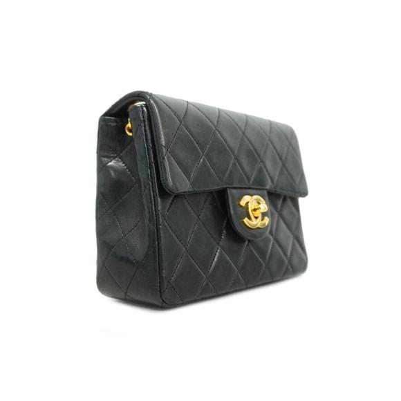 Chanel Shoulder Bag Matelasse Chain Lambskin Black Women's - Picture 2 of 16